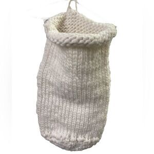 NWOT RAZ Large Chunky Cream Cable Knit Gift Bag/Santa Bag